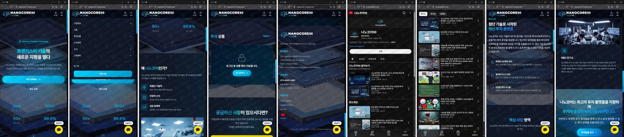이 사진은 담덕법률사무소에서 캡쳐해둔 나노코르(SNS) 웹사이트 캡쳐 사진이며 URL은 nanocore-invest.com 입니다.