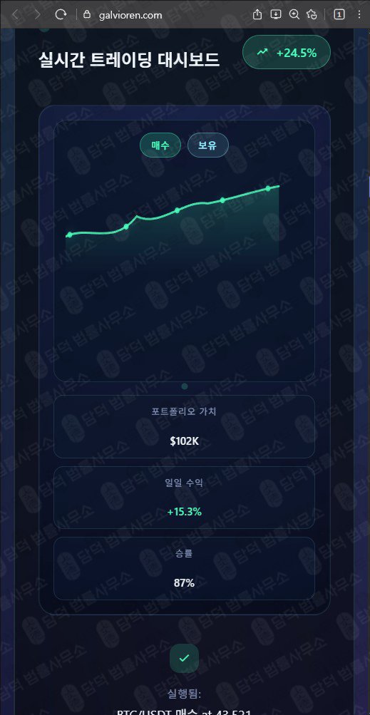 이 사진은 담덕법률사무소에서 캡쳐해둔 갈비오렌(AI) 웹사이트 캡쳐 사진이며 URL은 galvioren.com 입니다.