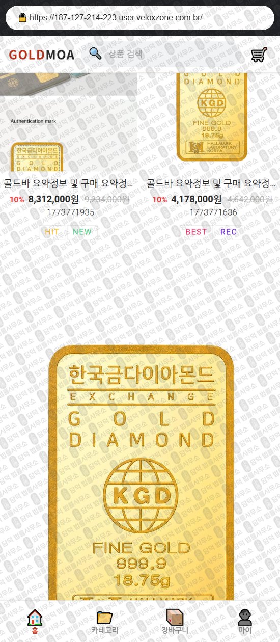 이 사진은 담덕법률사무소에서 캡쳐해둔 골드모아(SNS) 웹사이트 캡쳐 사진이며 URL은 goldmoa.store 입니다.