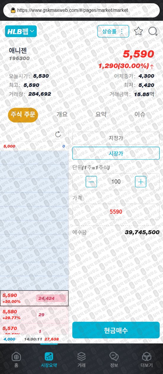 이 사진은 담덕법률사무소에서 캡쳐해둔 골드만삭스(GSKMax) 웹사이트 캡쳐 사진이며 URL은 gskmaxweb.com 입니다.