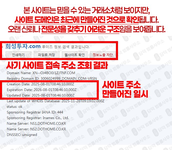이 사진은 담덕법률사무소에서 캡쳐해둔 혁신투자사기(HS) 웹사이트 캡쳐 사진이며 URL은 invest-hs.com 입니다.