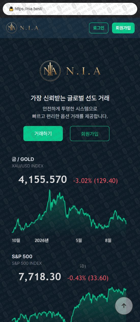 이 사진은 담덕법률사무소에서 캡쳐해둔 지수거래(NIA) 웹사이트 캡쳐 사진이며 URL은 damdeoc.com 입니다.