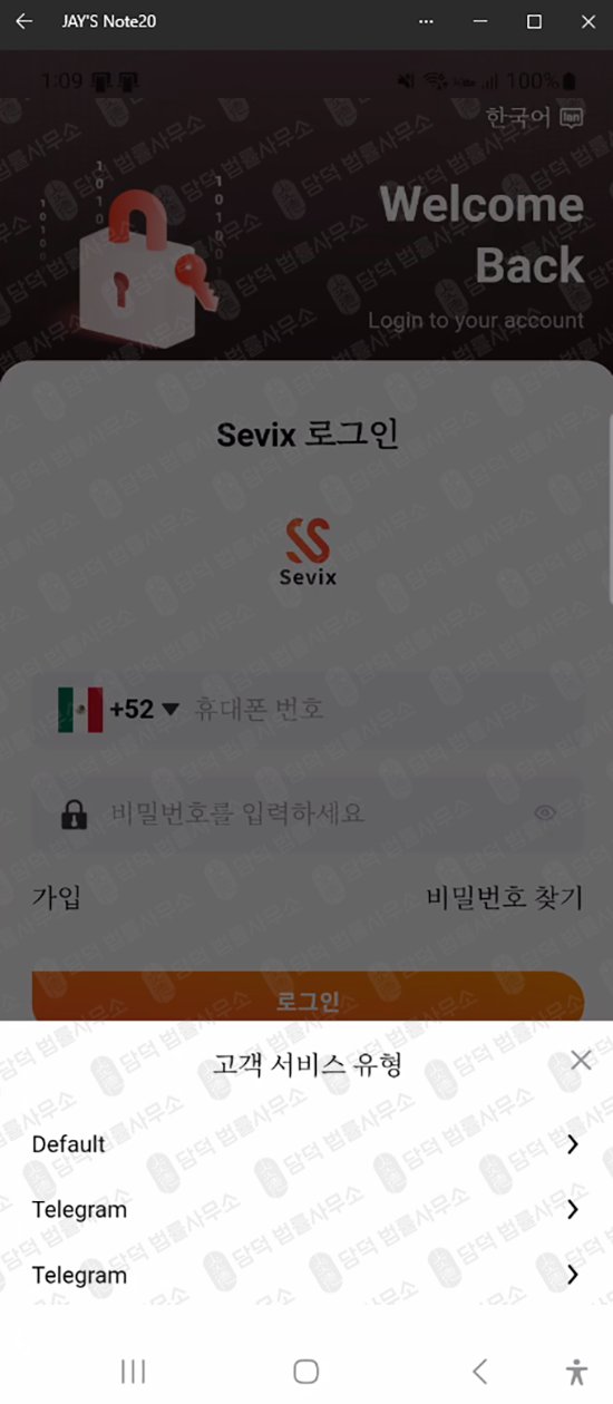 이 사진은 담덕법률사무소에서 캡쳐해둔 Sevix 웹사이트 캡쳐 사진이며 URL은 google.com 입니다.